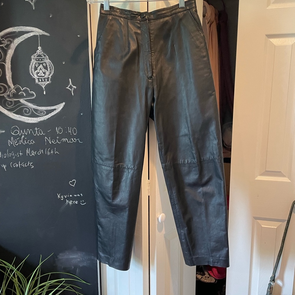 Margaret Godfrey 80’s 100% leather pants